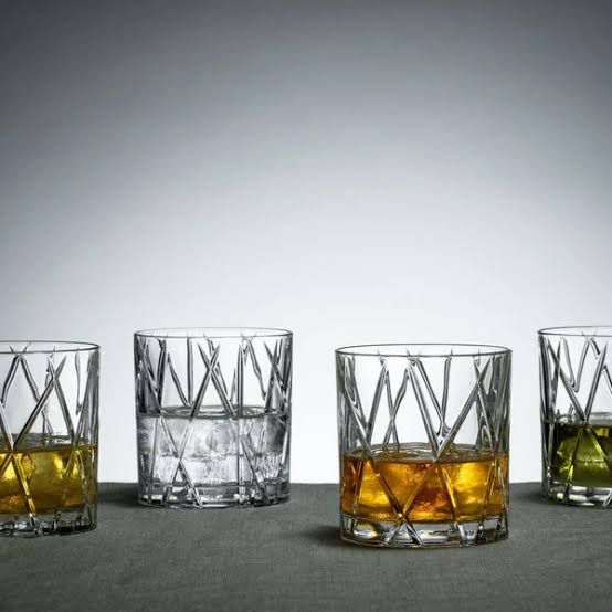 Modern Dof Crystal Whiskey Glass - Set Of 6 - Made In Germany