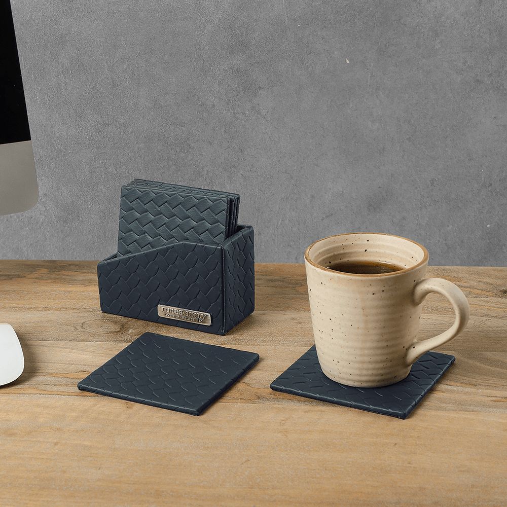 Leather Coasters - Set Of 6