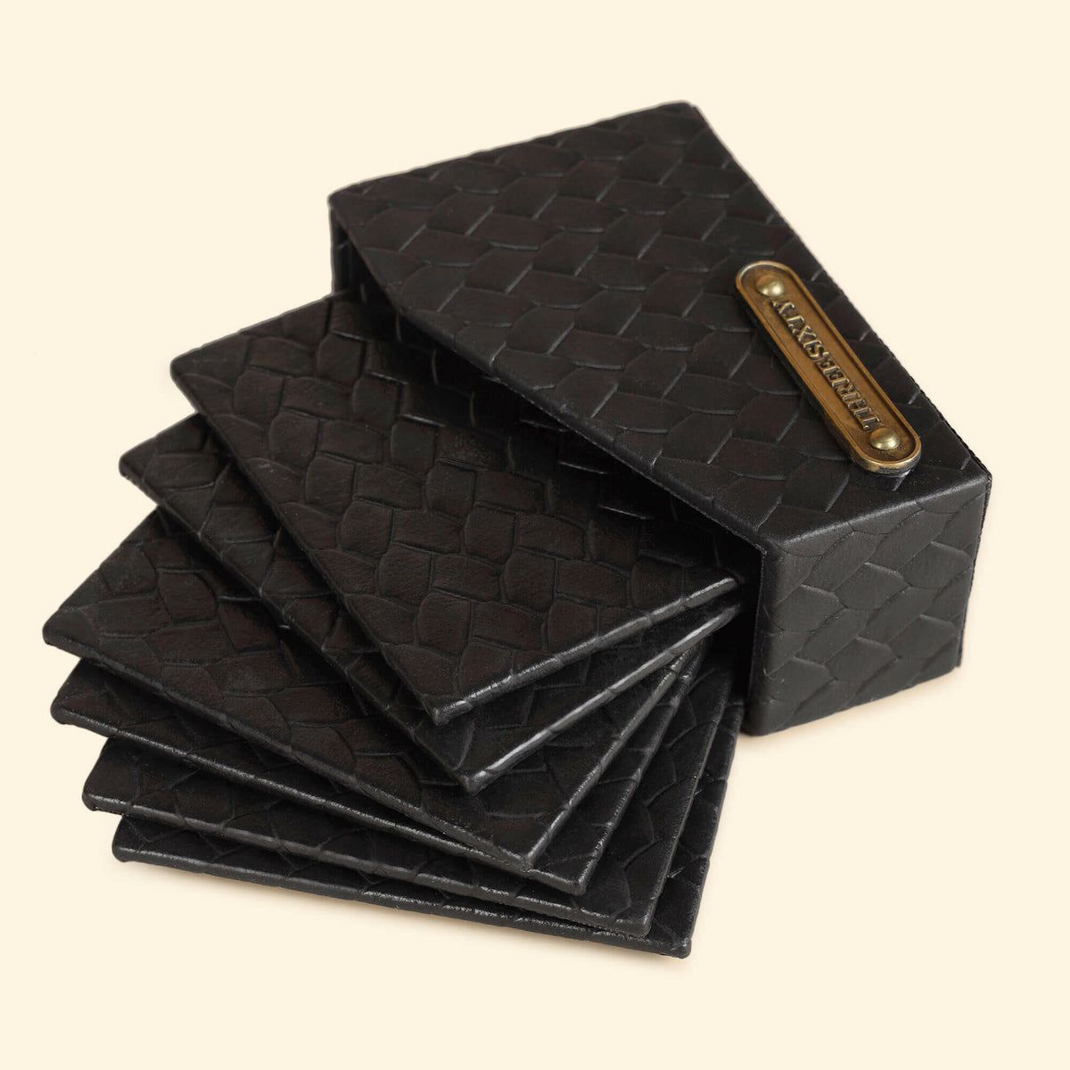 Leather Coasters - Set Of 6
