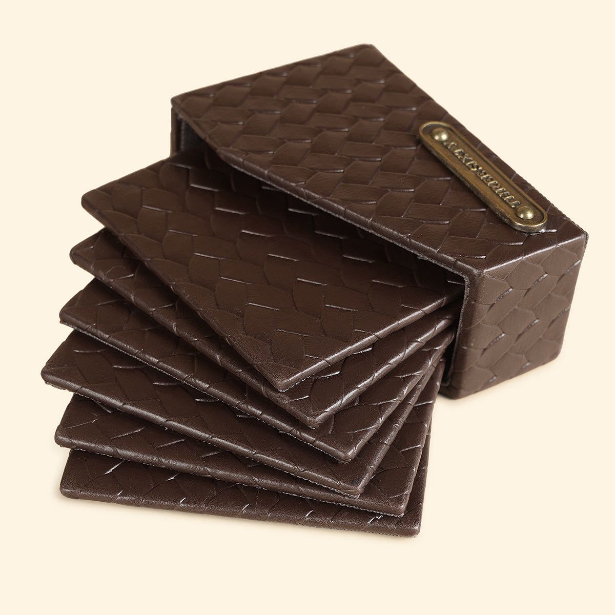 Leather Coasters - Set Of 6