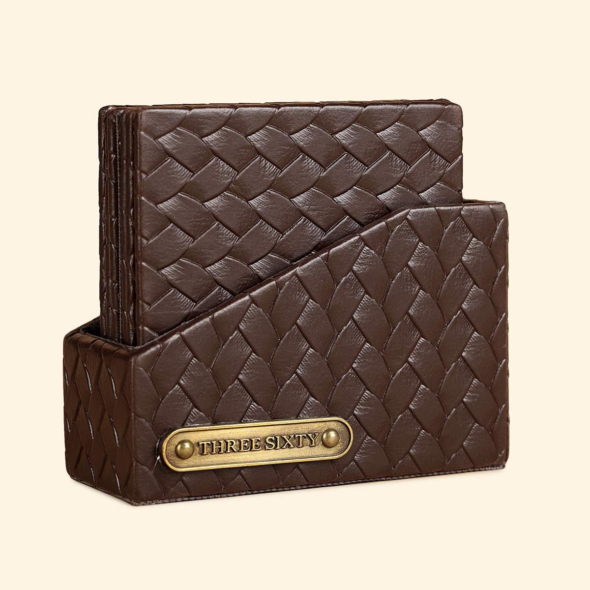 Leather Coasters - Set Of 6