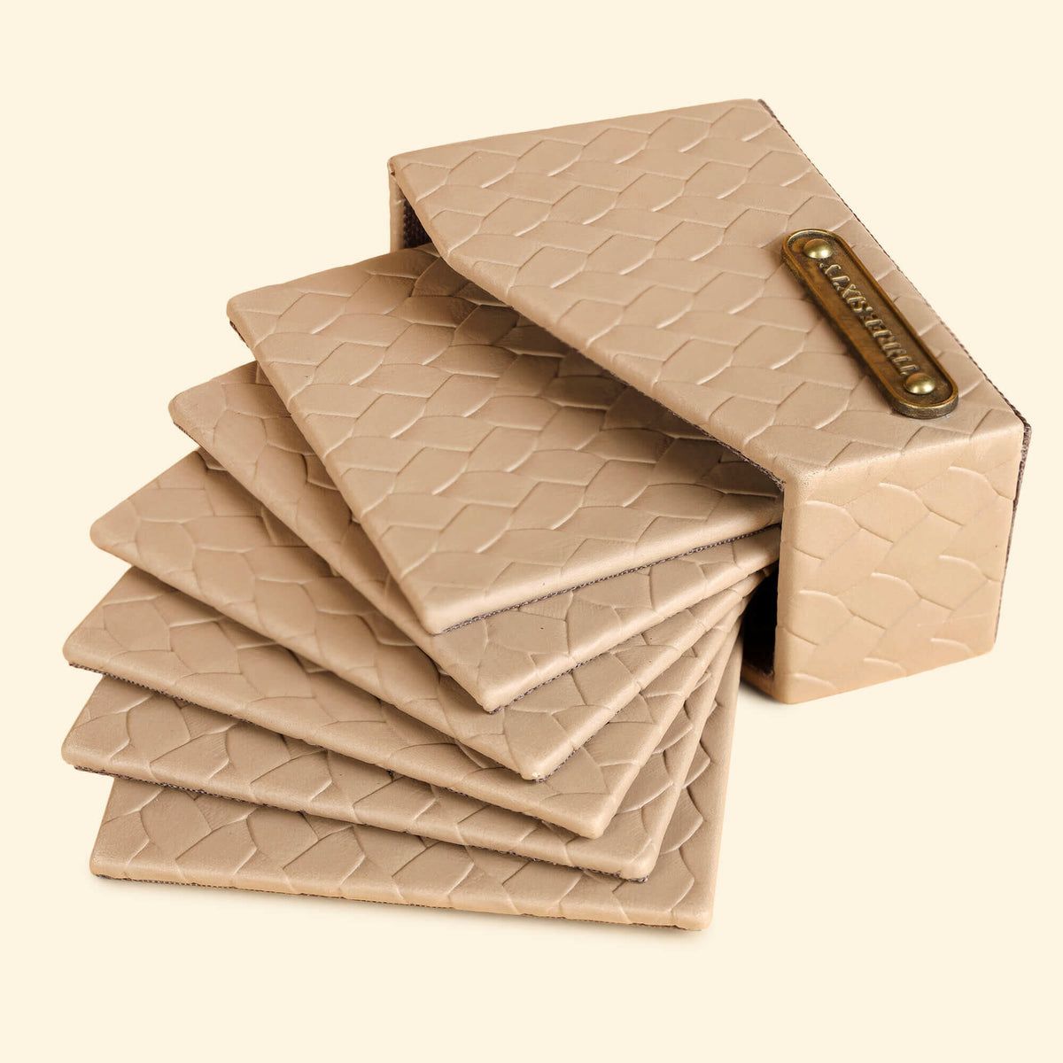 Leather Coasters - Set Of 6