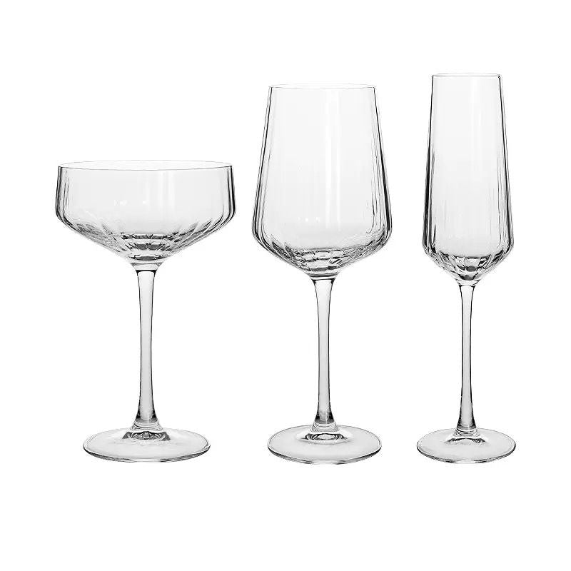 Verres Striped Crystal Glass - Set Of 6