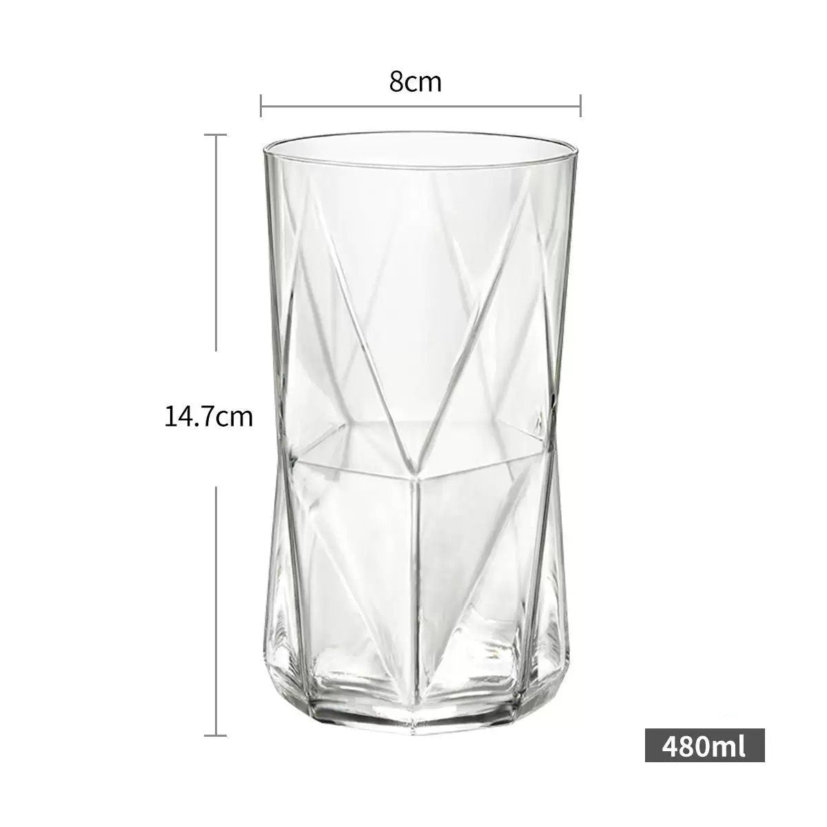 Geometric Drinking Glass - Set Of 6