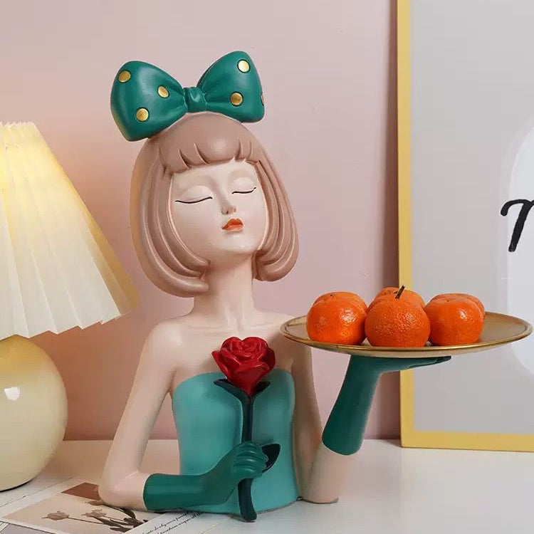 Charming Bow Girl Figurine