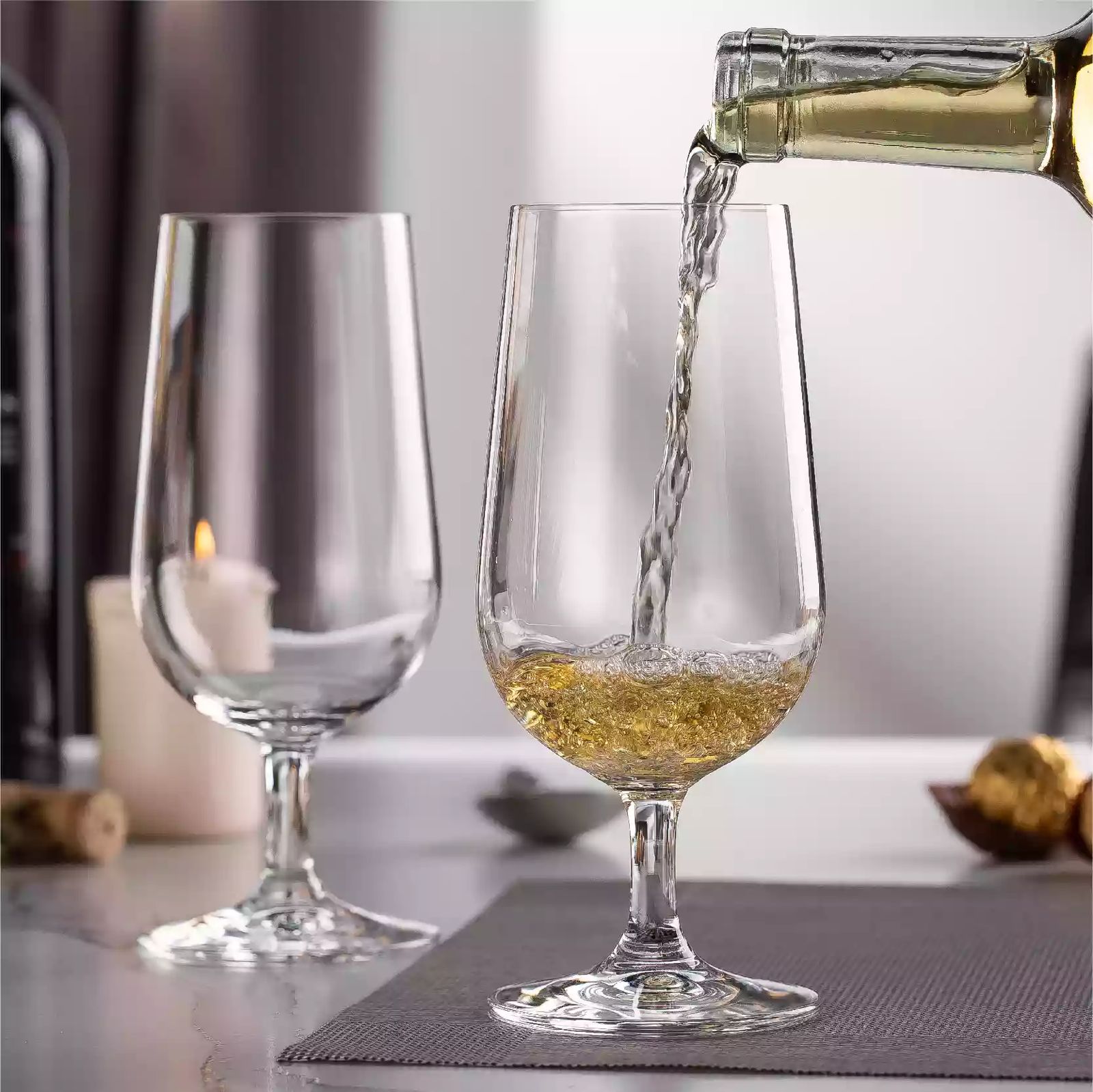 Elegant Stem Beer Glass - Set Of 6
