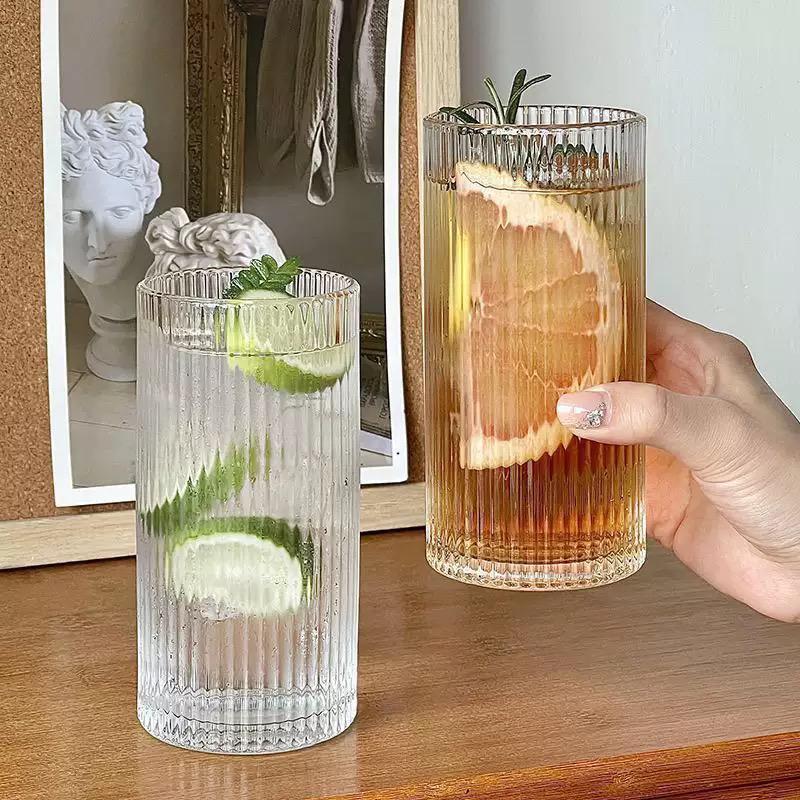 Classic Tall Glass with Stripes - Set Of 6