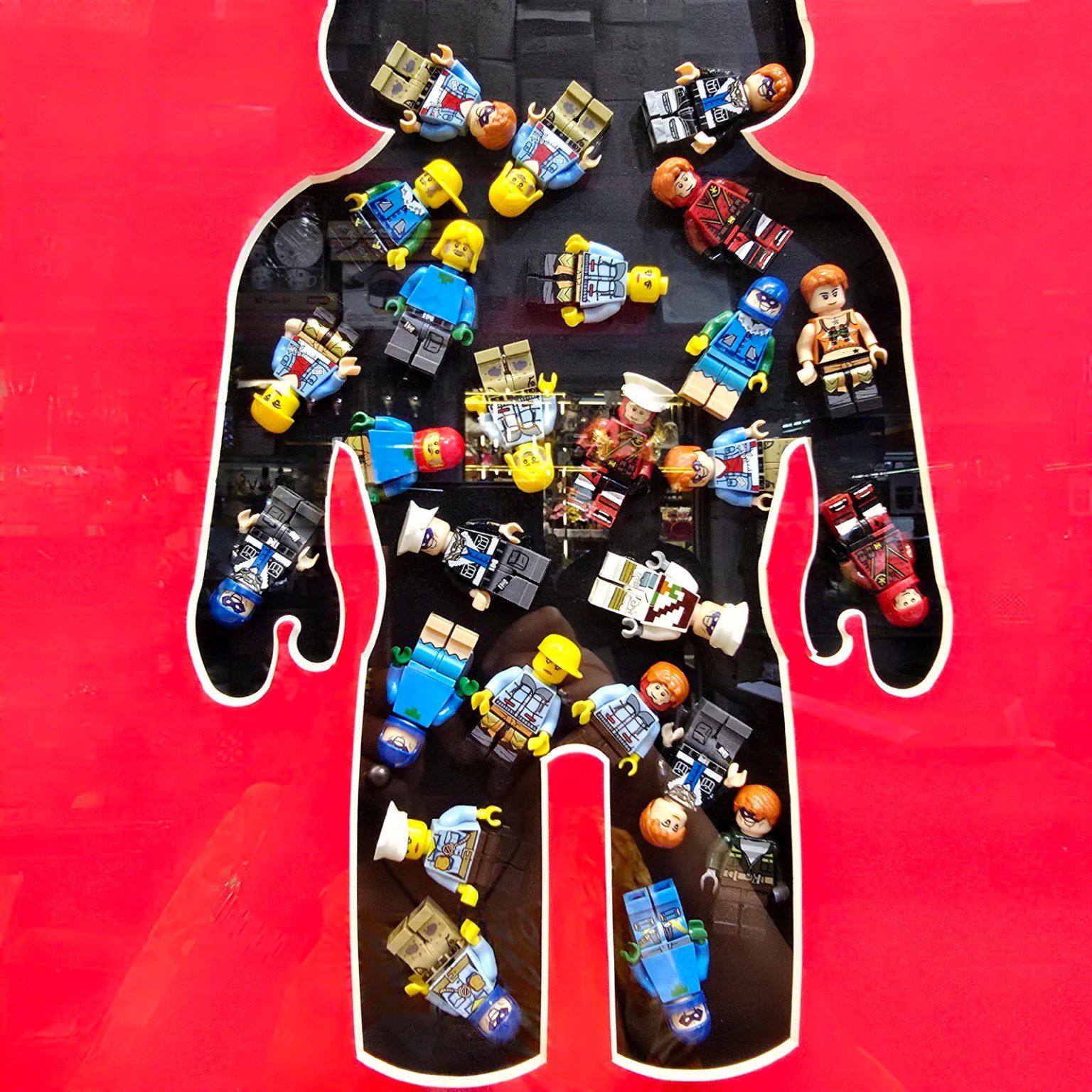 Supreme -Themed Lego Wall Decor