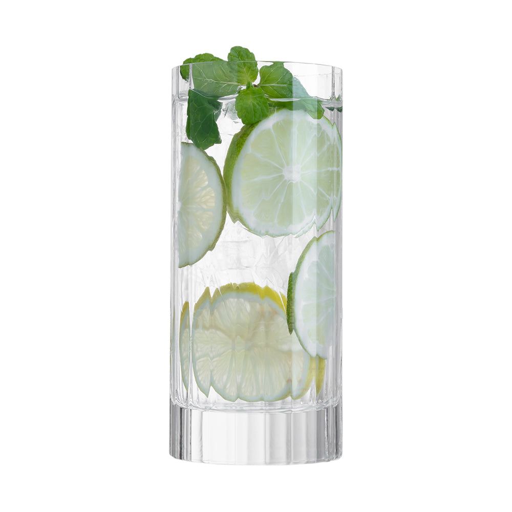 made in italy - bach tall crystal glass - set of 2