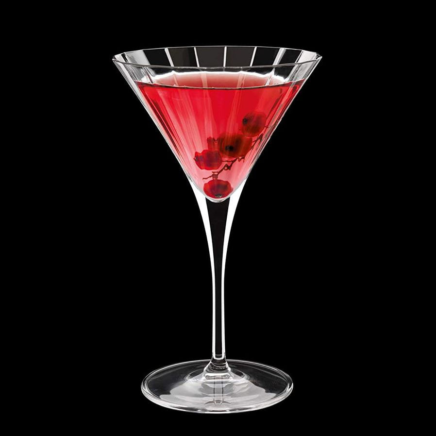 made in italy - bach martini crystal glass - set of 2