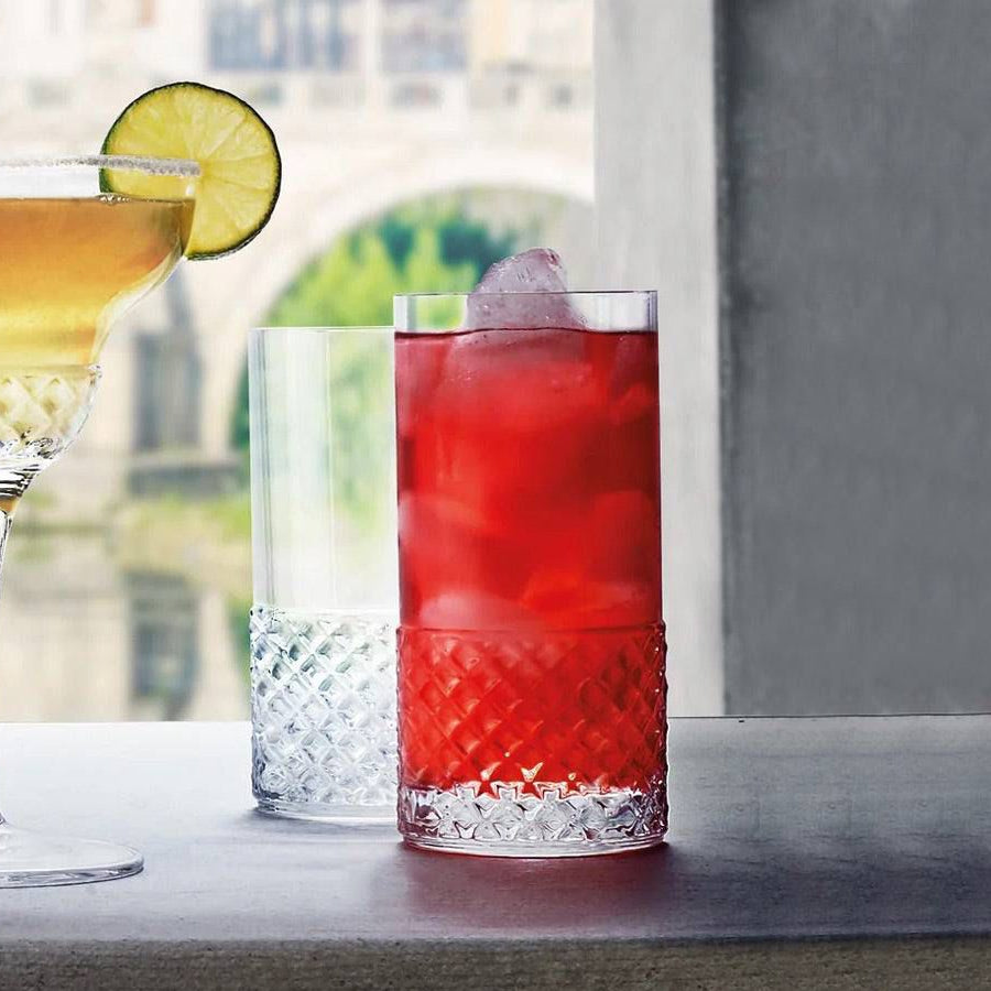 made in italy - roma tall crystal glass - set of 2