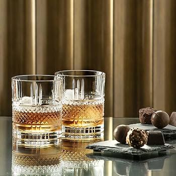 brillante crystal whiskey Glass - set of 6 - made in italy