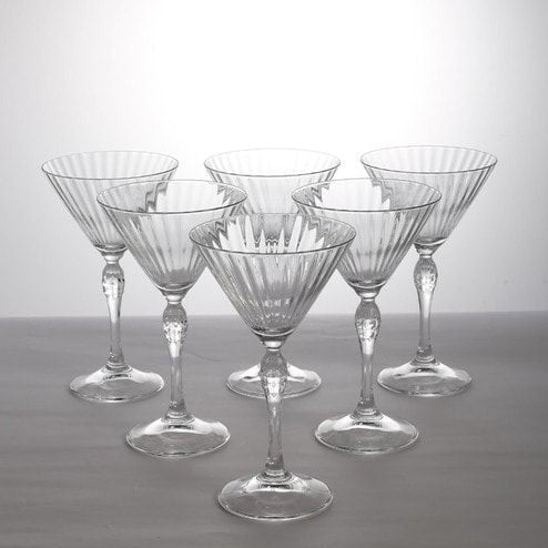 america's martini crystal glass - set of 2 - made in italy