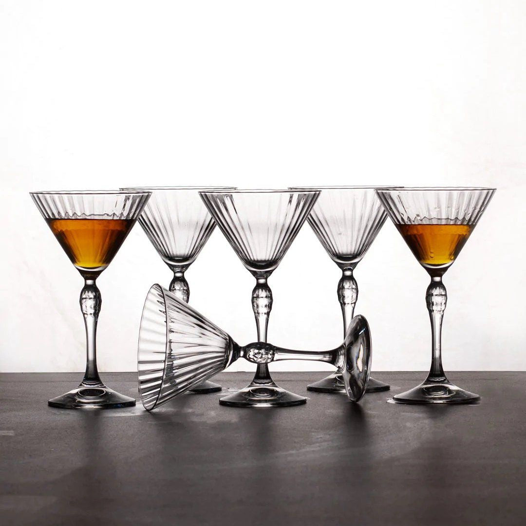 america's martini crystal glass - set of 2 - made in italy