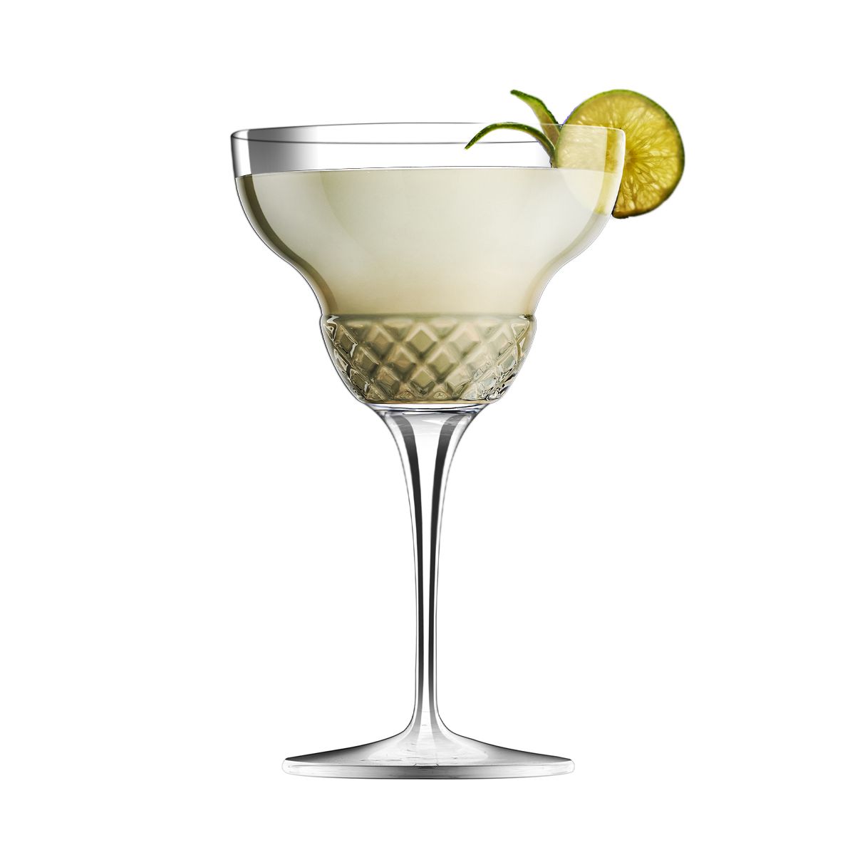 made in italy - roma margarita crystal glass - set of 2