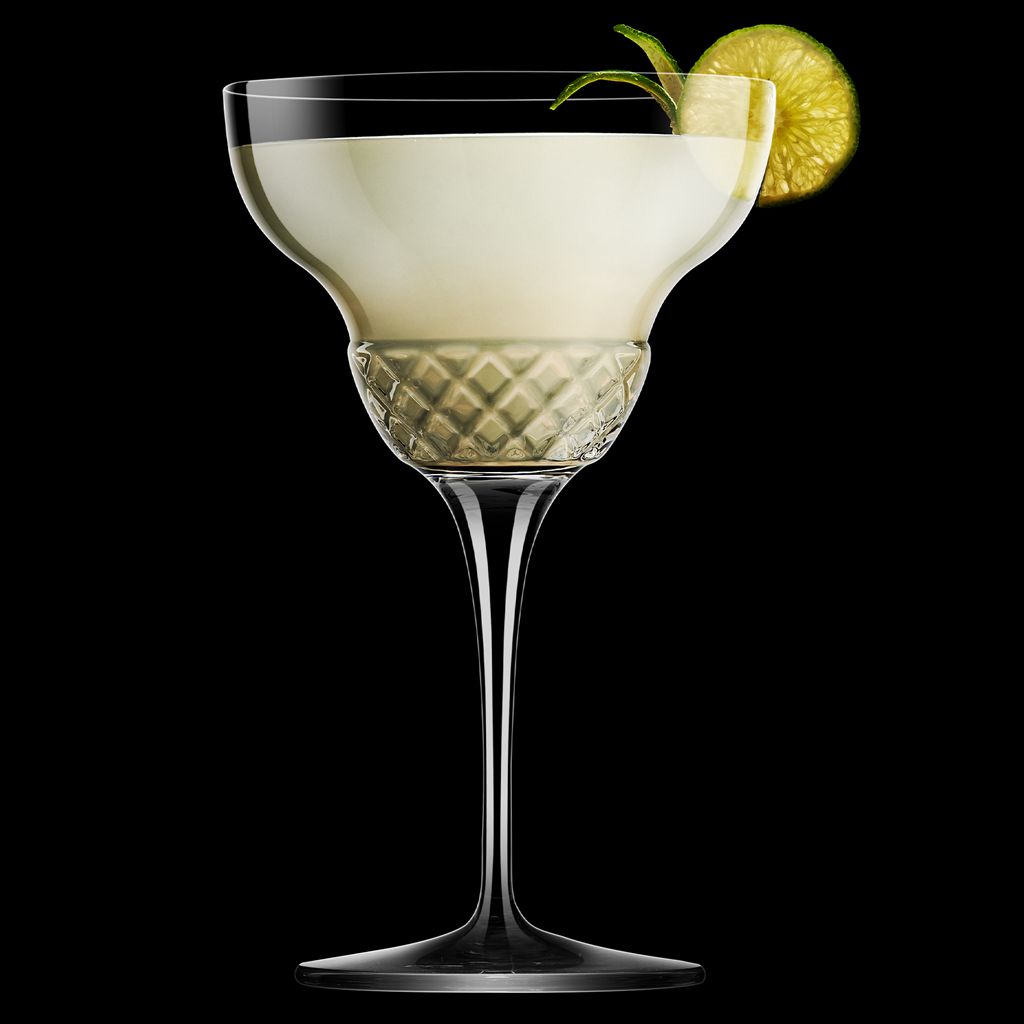 made in italy - roma margarita crystal glass - set of 2