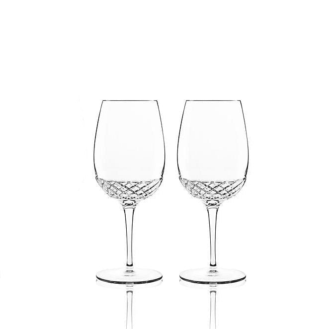 made in italy - roma wine crystal glass - set of 2