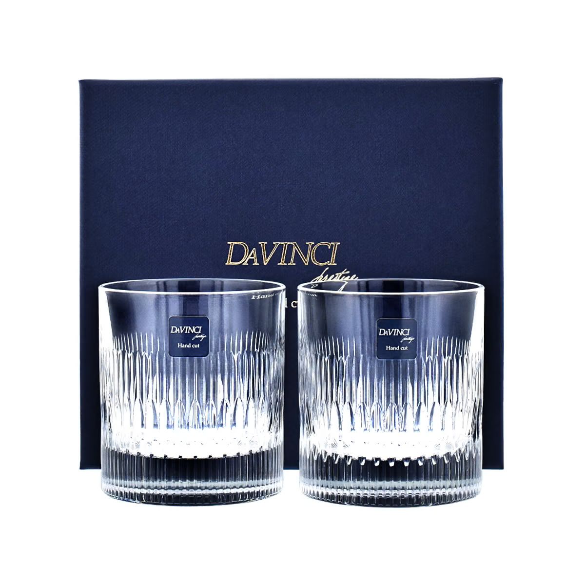 Da Vinci Hand-Cut Crystal Whiskey Glass – Set of 2
