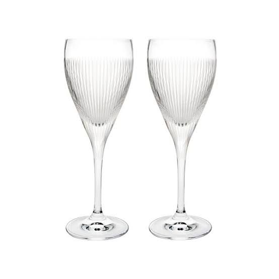 da vinci hand-cut crystal goblet glass - set of 2
