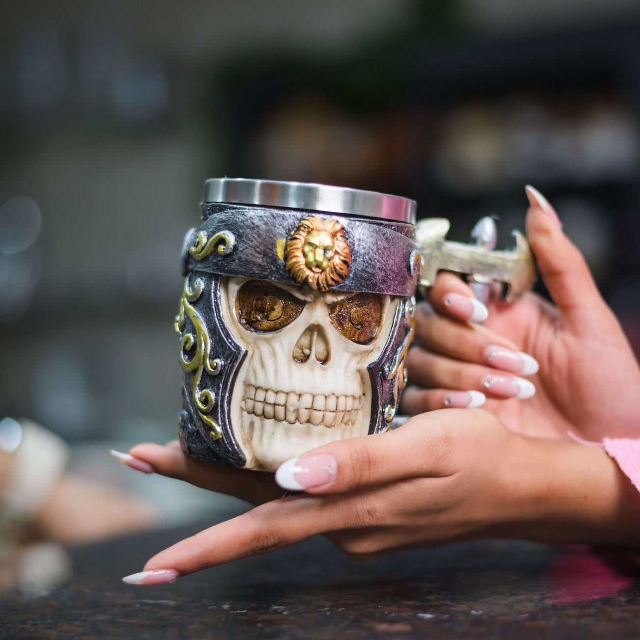 Creative Skull Face Beer Mug
