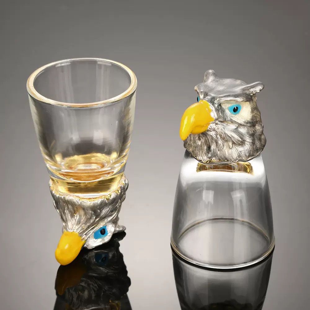 Safari Animal Head Shotglass - Set Of 6 (Gift Box)