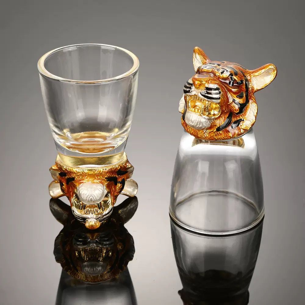 Safari Animal Head Shotglass - Set Of 6 (Gift Box)