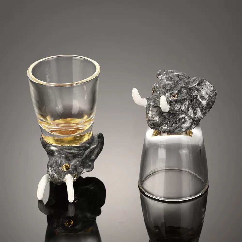 Safari Animal Head Shotglass - Set Of 6 (Gift Box)
