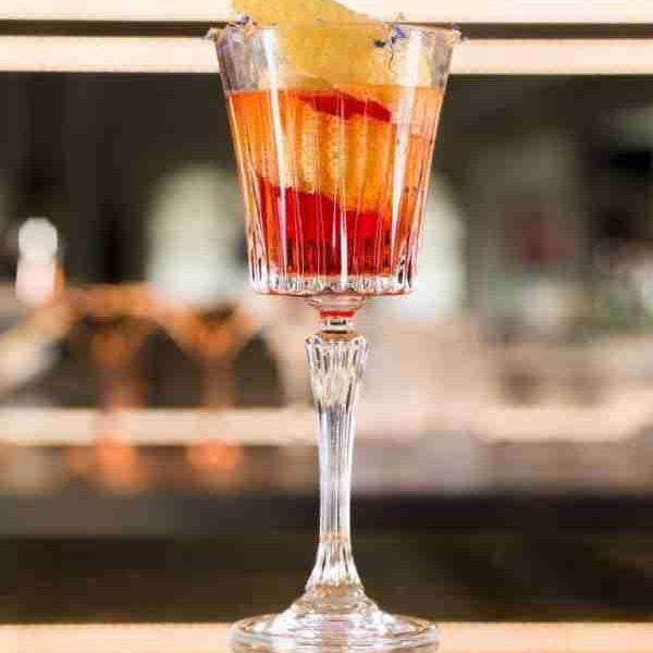 made in italy - timeless Calice cocktail crystal glass - set of 2