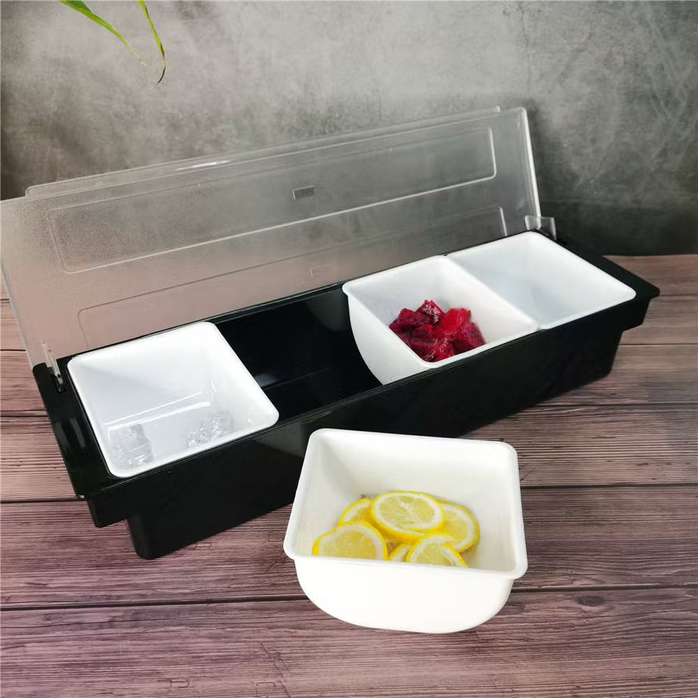 Condiment 4 Partition Dispenser
