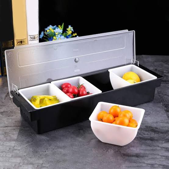 Condiment 4 Partition Dispenser