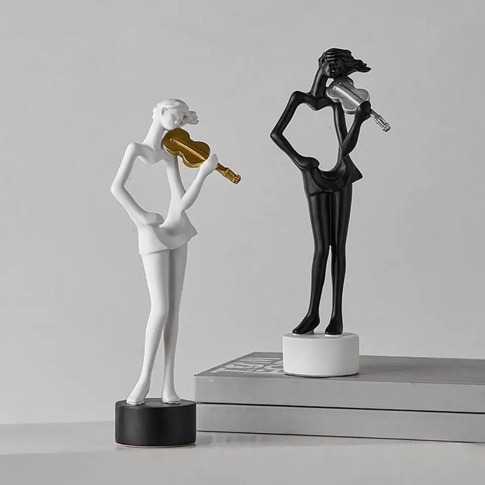 Guitar Playing Girl Sculpture