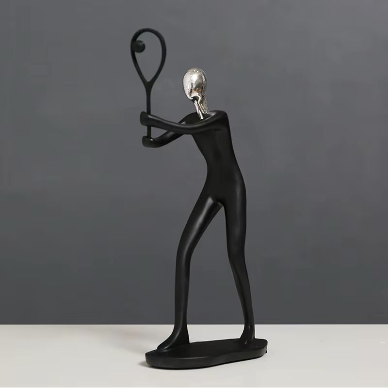 Badminton Player Sculpture