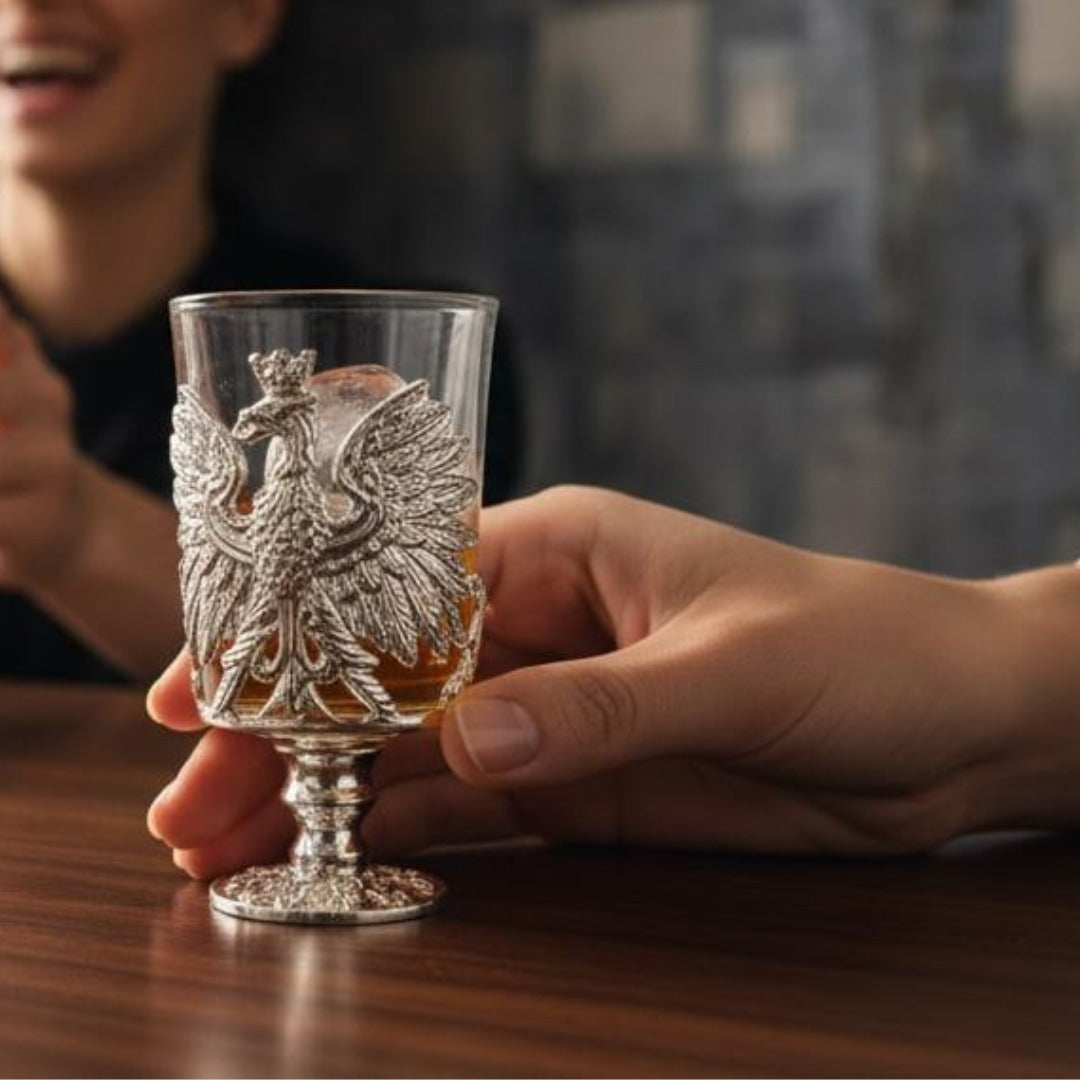 premium designer eagle shot glass - set of 6 (gift box)