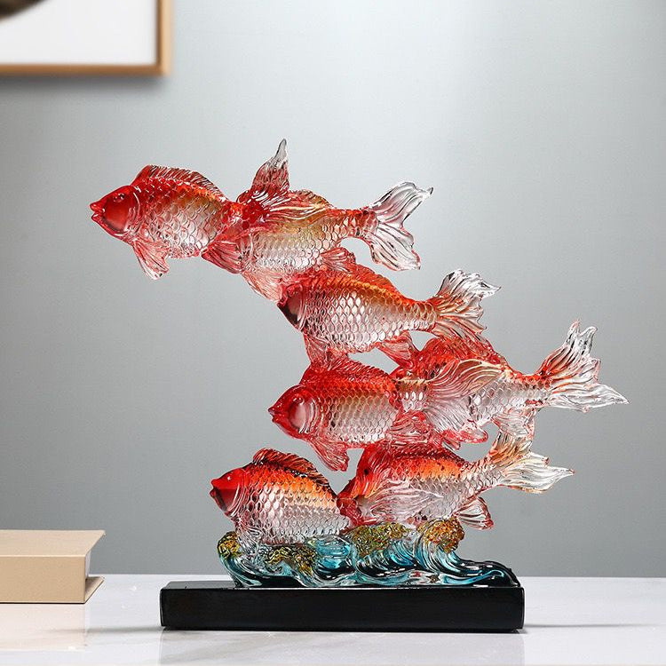 Seven Fish Lucky Decor Sculpture (PreBook Only)
