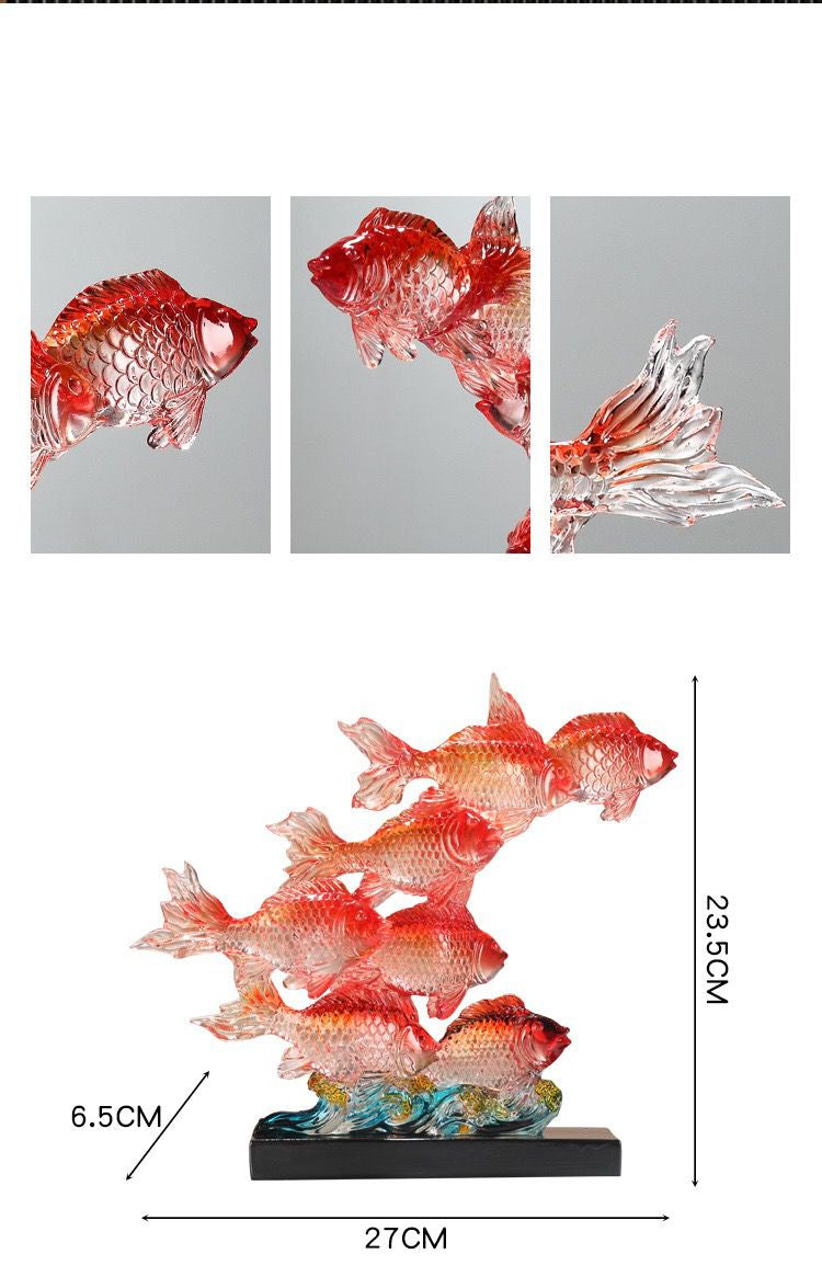 Seven Fish Lucky Decor Sculpture (PreBook Only)