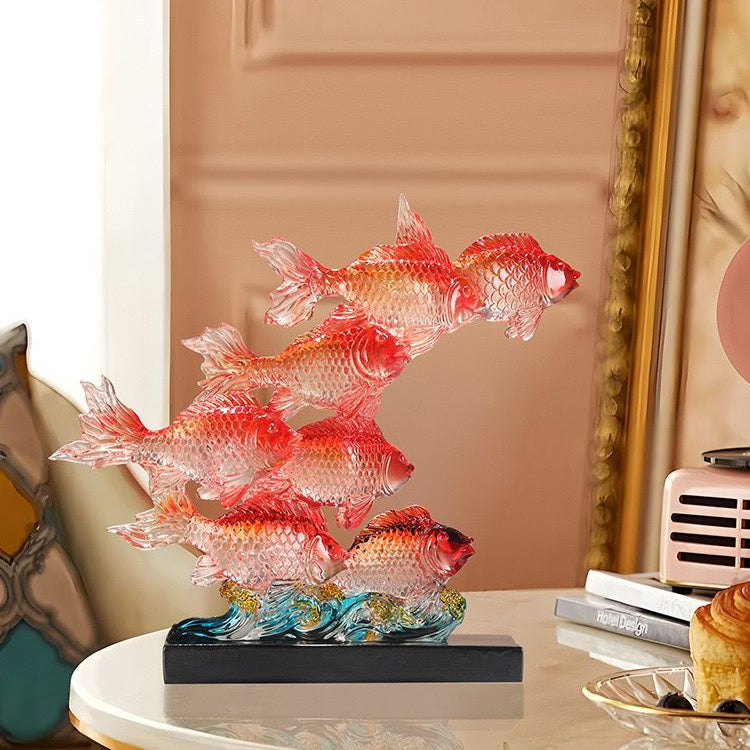 Seven Fish Lucky Decor Sculpture (PreBook Only)
