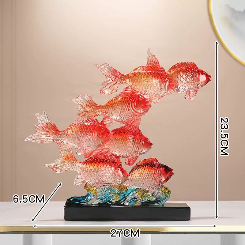 Seven Fish Lucky Decor Sculpture (PreBook Only)