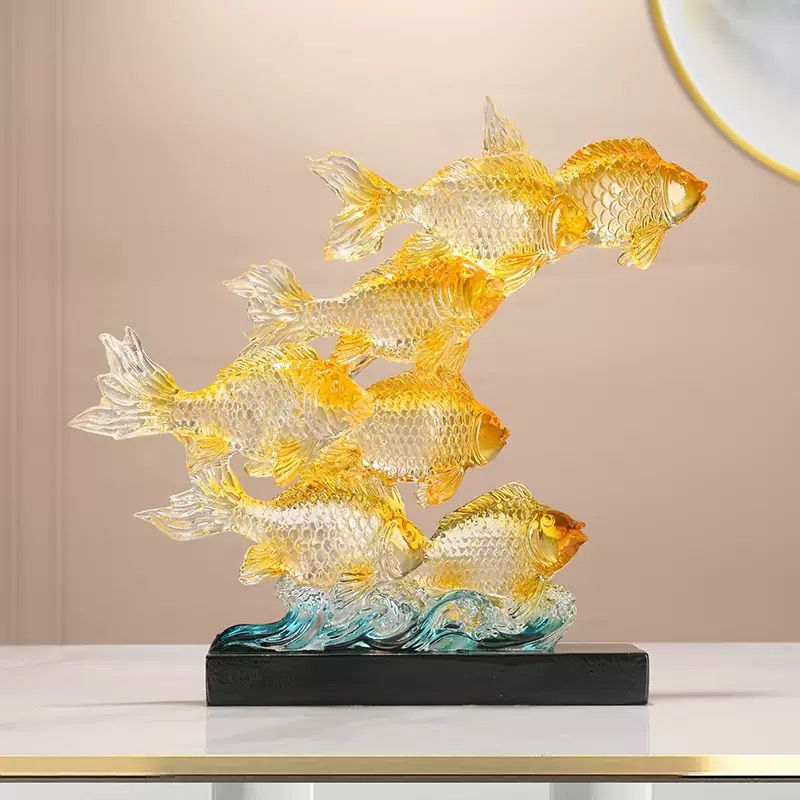 Seven Fish Lucky Decor Sculpture (PreBook Only)