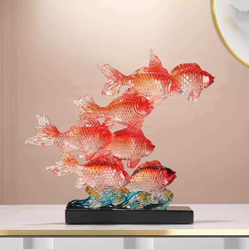 Seven Fish Lucky Decor Sculpture (PreBook Only)