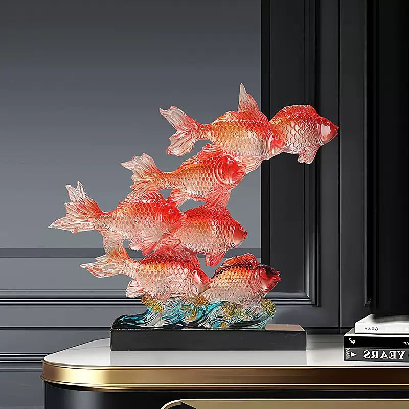 Seven Fish Lucky Decor Sculpture (PreBook Only)