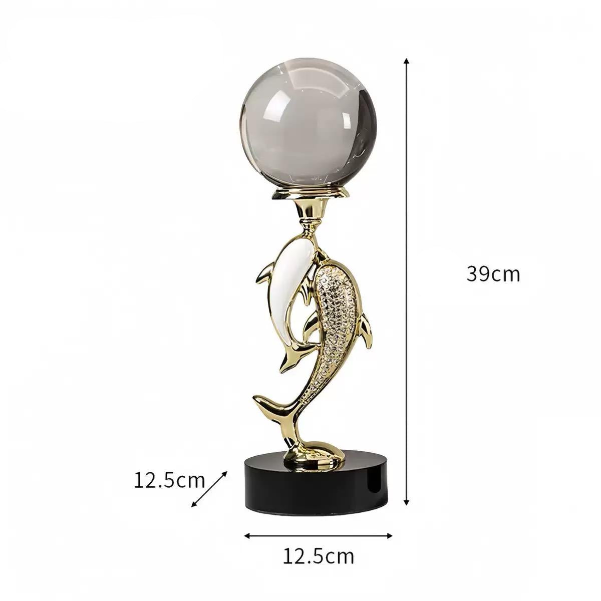 Artistic Dolphin Crystal Ball Sculpture - PreBook Only