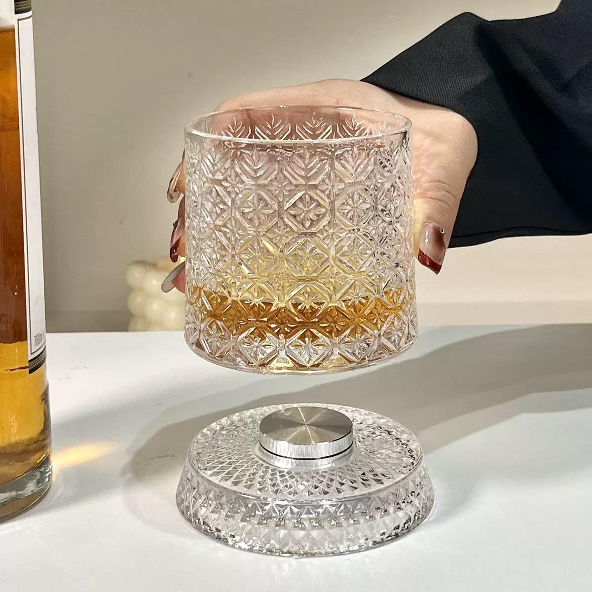 Crystal Diamond Spinner Whiskey Glass - Set Of 6 (PreBook Only)