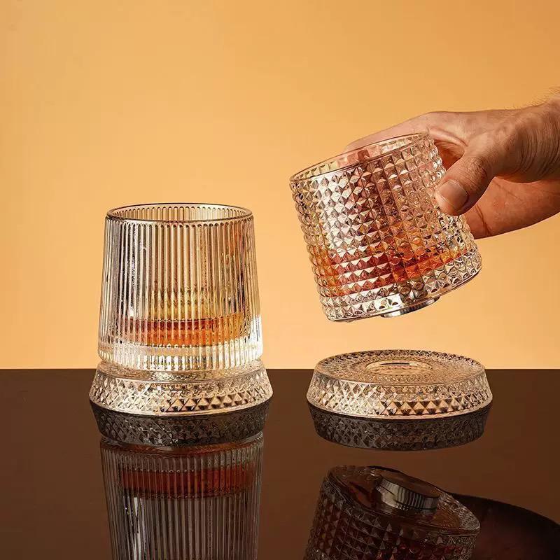 Crystal Diamond Spinner Whiskey Glass - Set Of 6 (PreBook Only)