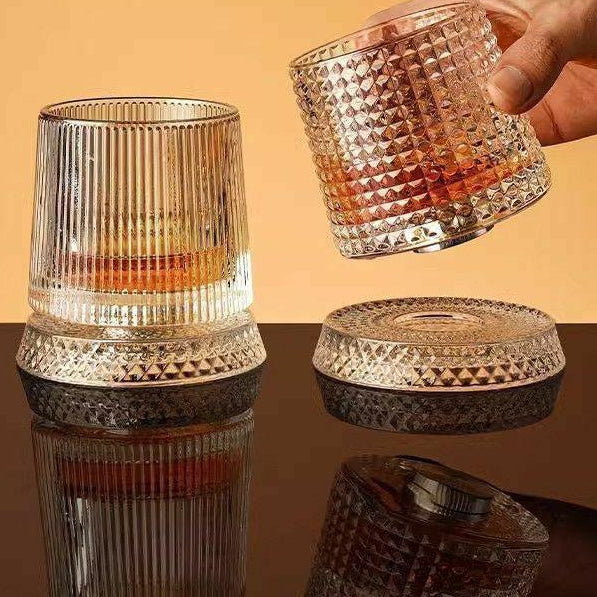 Crystal Diamond Spinner Whiskey Glass - Set Of 6 (PreBook Only)
