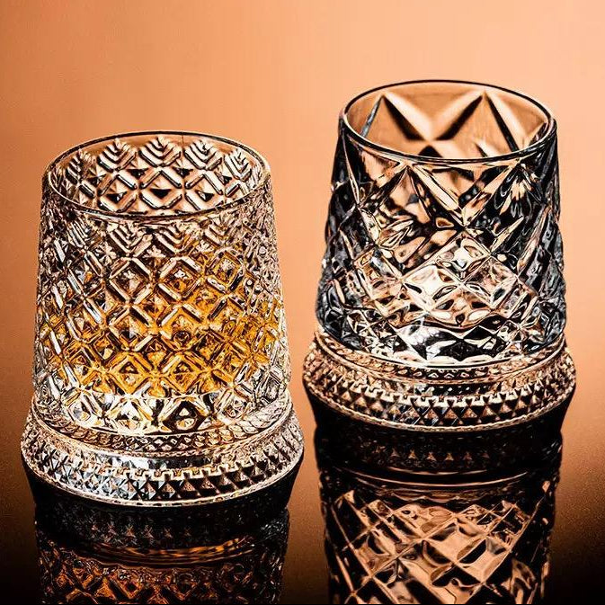 Crystal Diamond Spinner Whiskey Glass - Set Of 6 (PreBook Only)