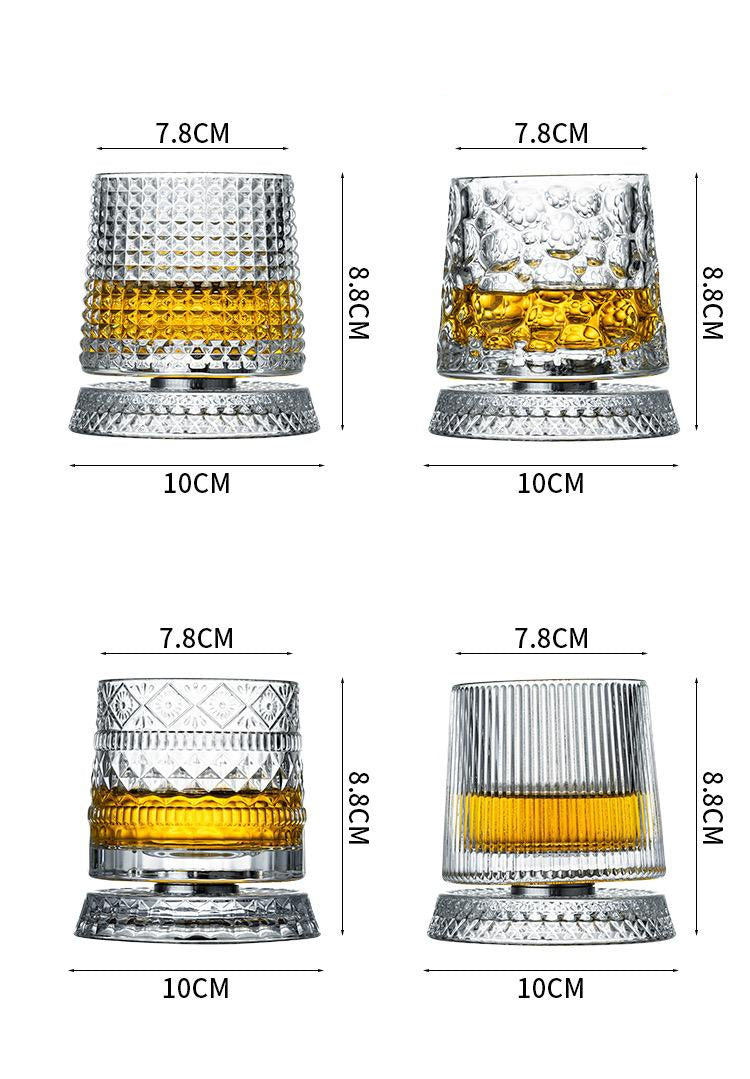 Crystal Diamond Spinner Whiskey Glass - Set Of 6 (PreBook Only)