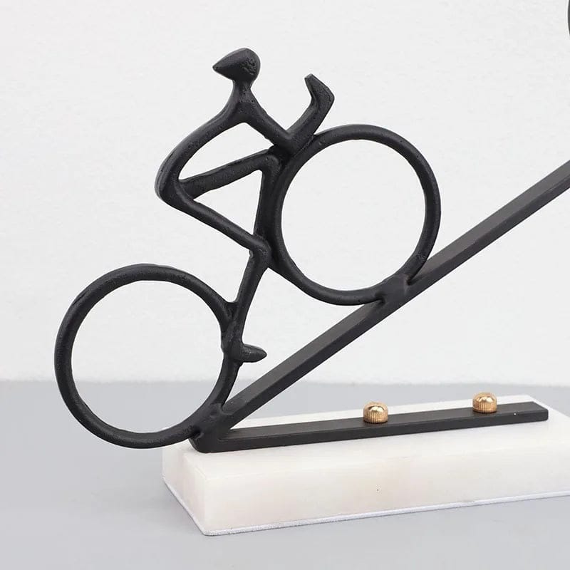 Cyclists Climbing Decor