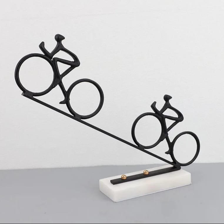 Cyclists Climbing Decor