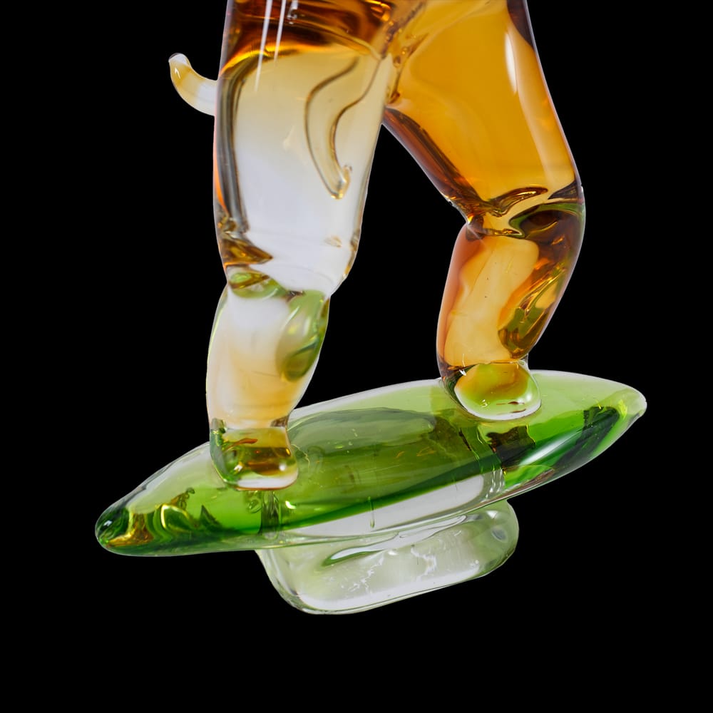 Artisan Crafted Crystal Dog Decor