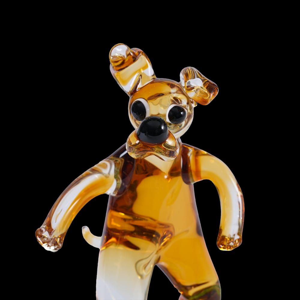 Artisan Crafted Crystal Dog Decor